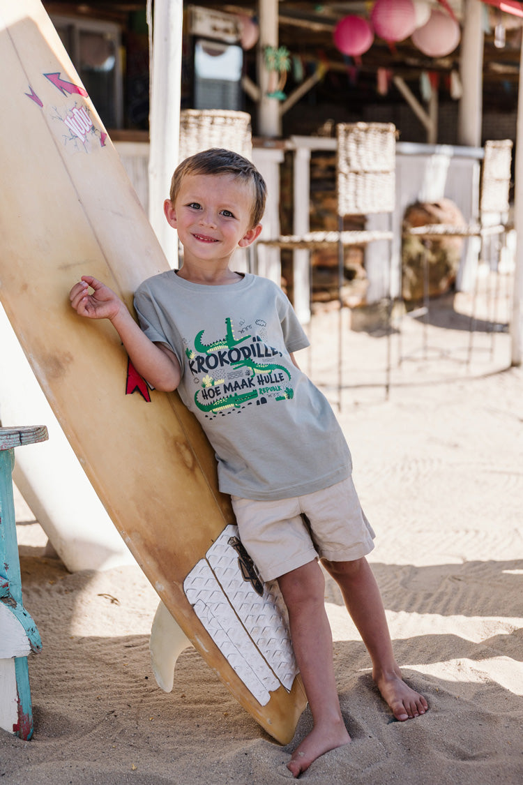 Krokodille hoe maak hulle T-hemp (Kinders)