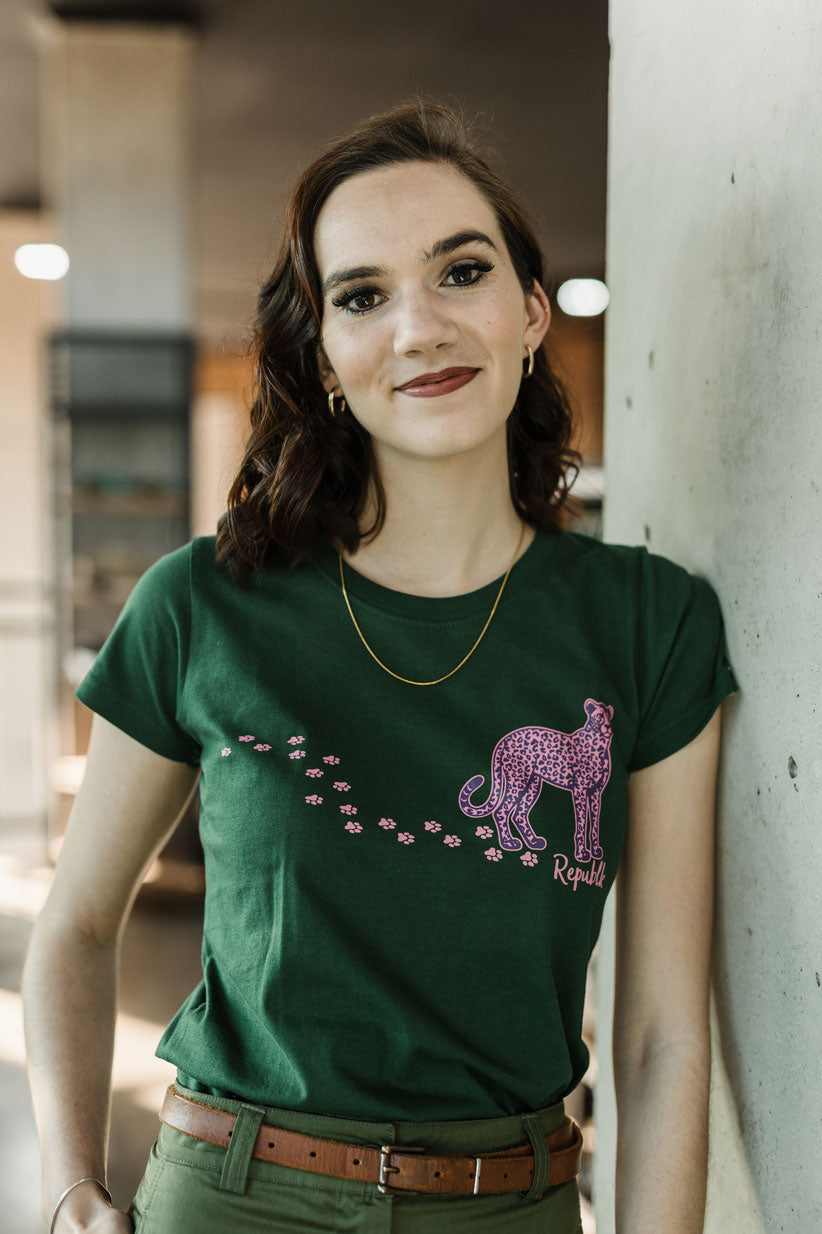 Pink Luiperd T-hemp
